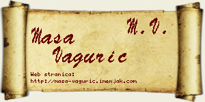 Maša Vagurić vizit kartica